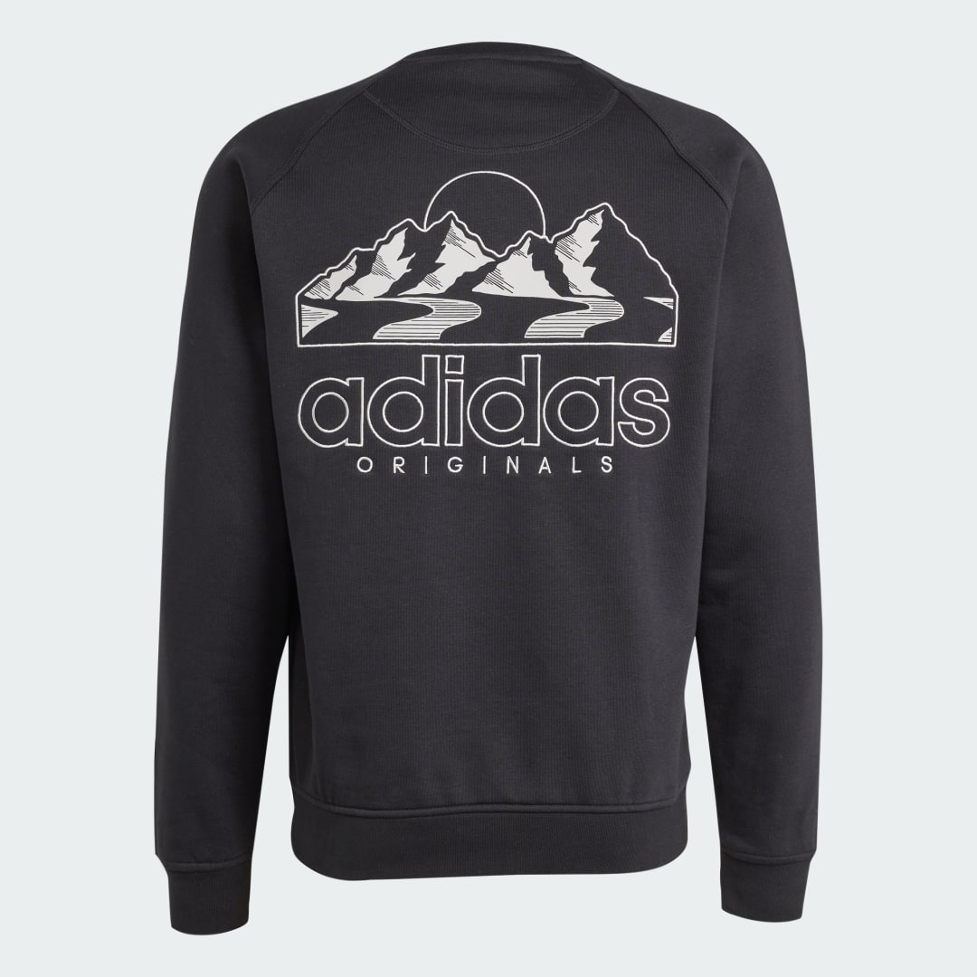 Adidas Winter Resort Mountain Graphic Fleece Sweatshirt