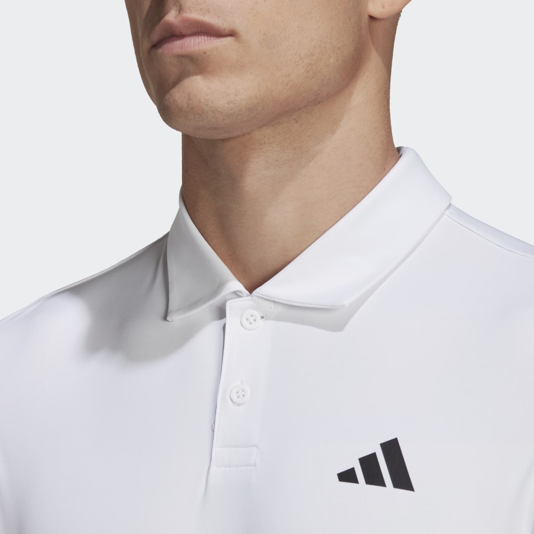 

adidas Camiseta Polo de Tenis Club 3 Rayas Hombre, Blanco
