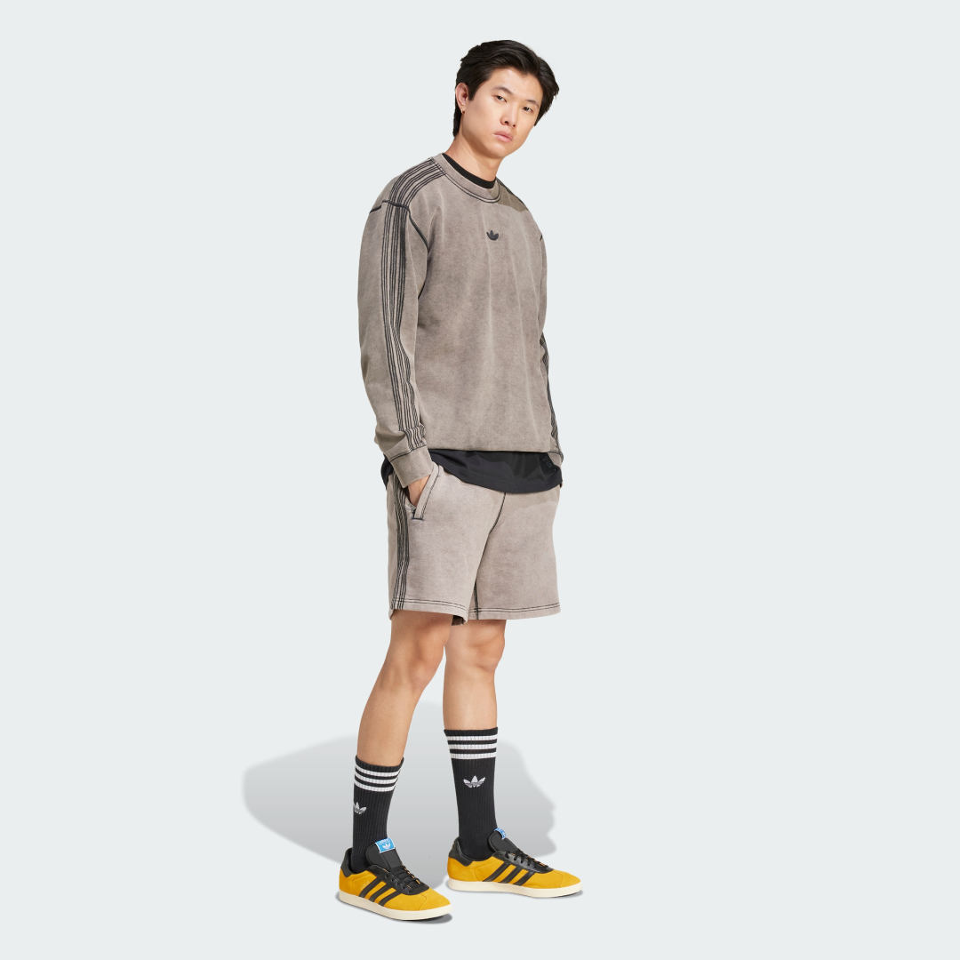 Thumbnail - Premium Essentials Retro Washed Sweatshirt mit Rundhalsausschnitt