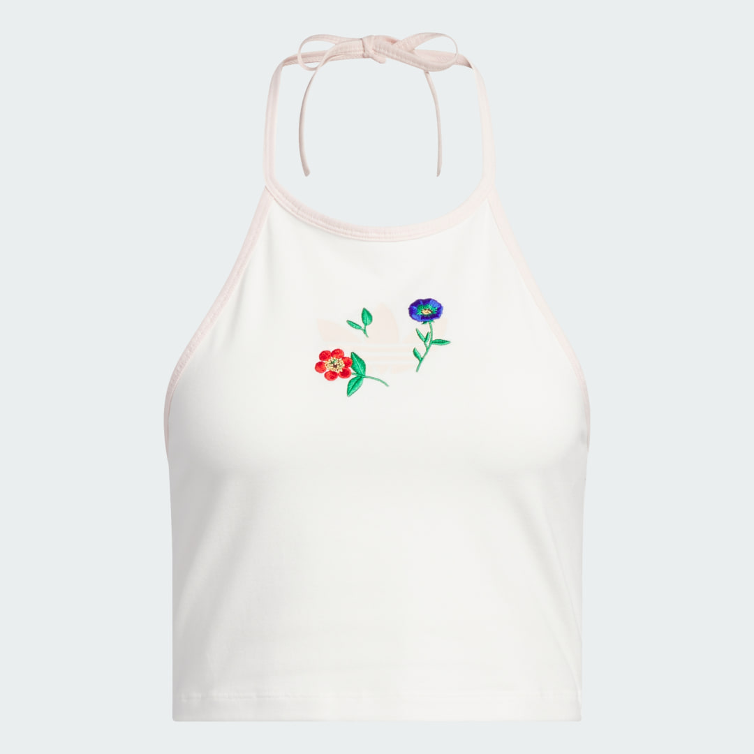 Fashion Graphics Floral Halter Neck Top - vue 4