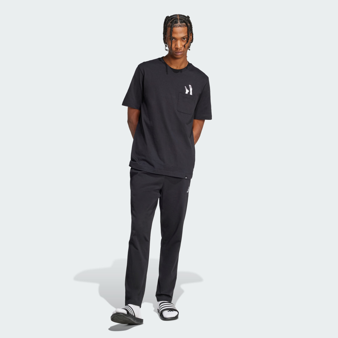 Adidas Lounge Slides Graphic Pocket T-shirt