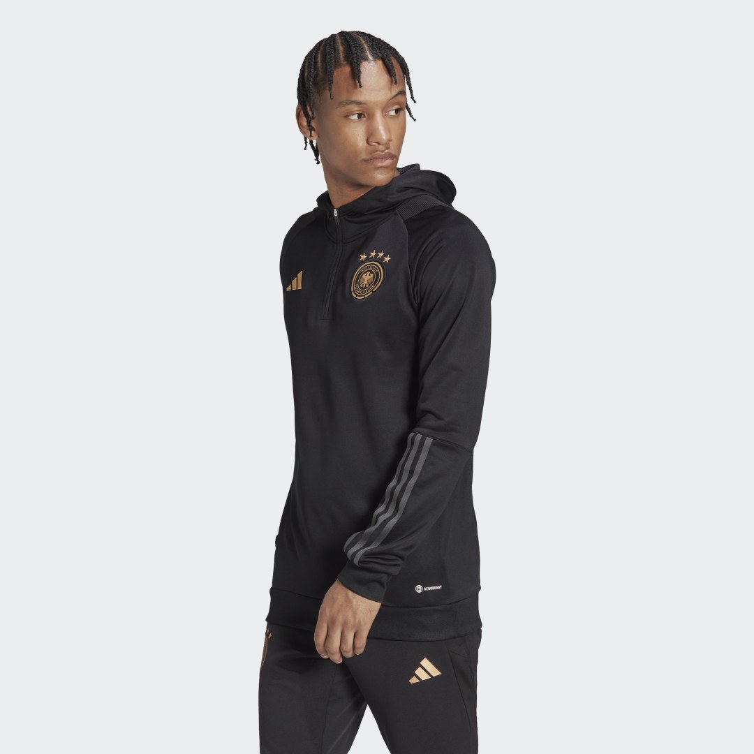 Adidas germany tiro voetbaltrui 22 23 zwart goud heren