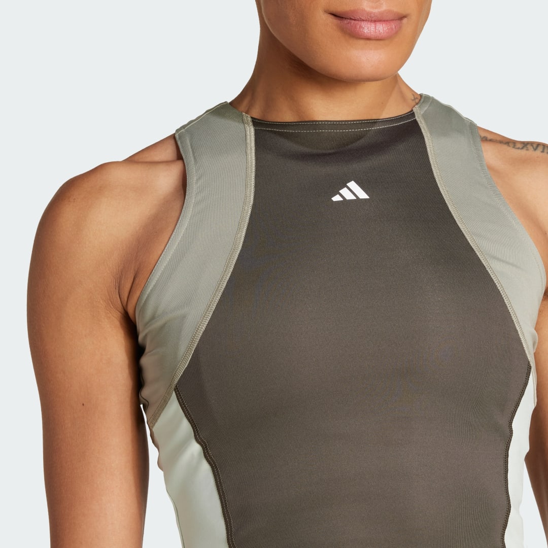 Adidas TECHFIT Colorblock Training Crop Tanktop