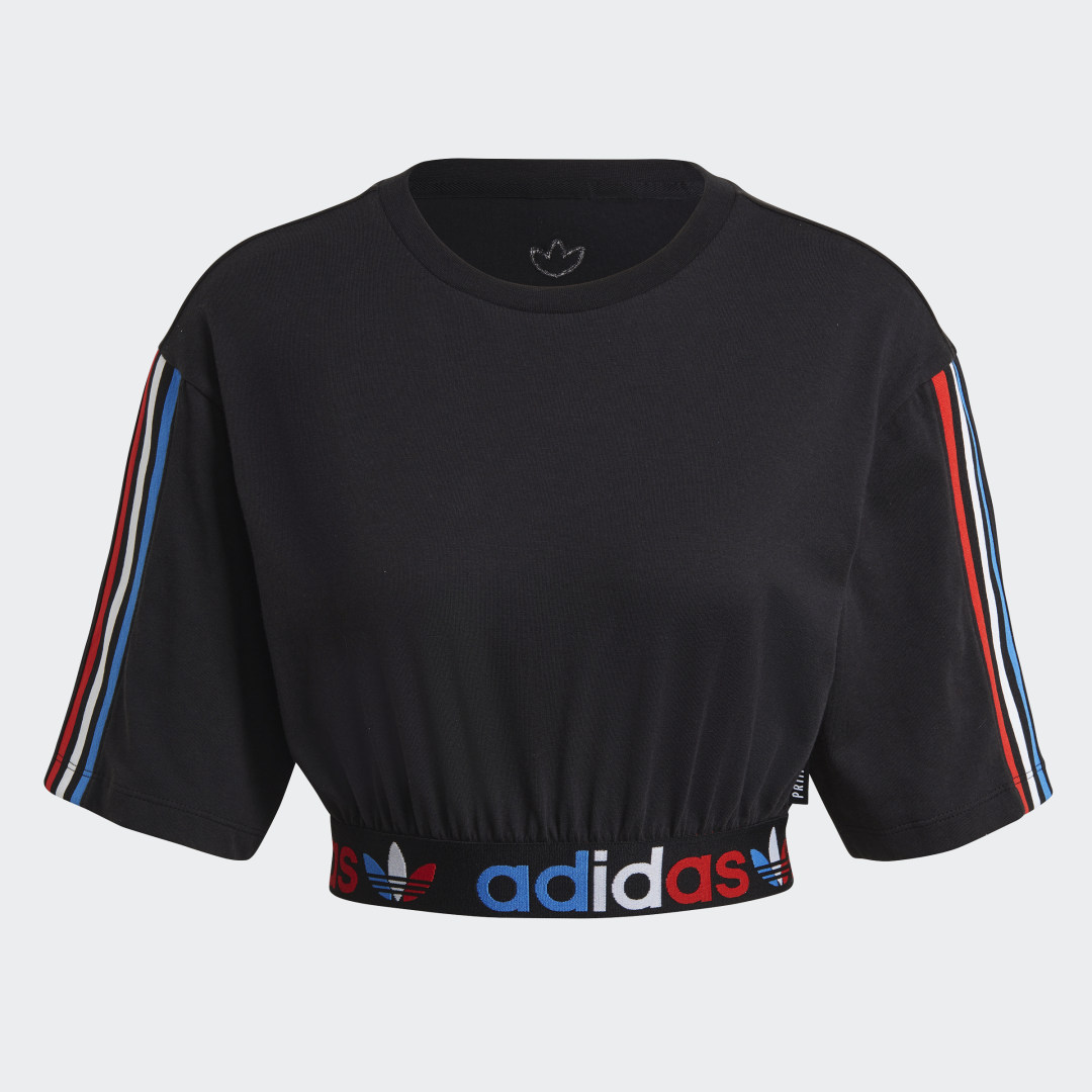T-shirt Adicolor Primeblue Tricolor Cropped