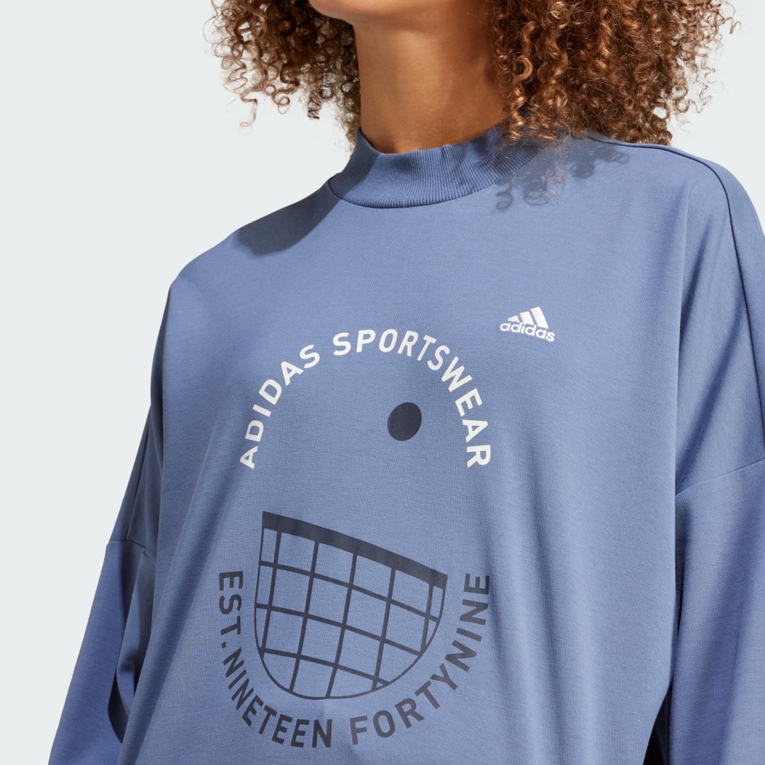 

adidas Sudadera Holgada Sportswear Resort Graphic Mujer, Preloved ink