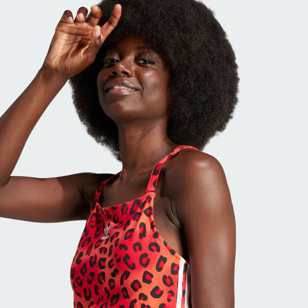 

Vestido Maxi adidas Originals Leopard Luxe 3 Rayas Mujer, Rojo