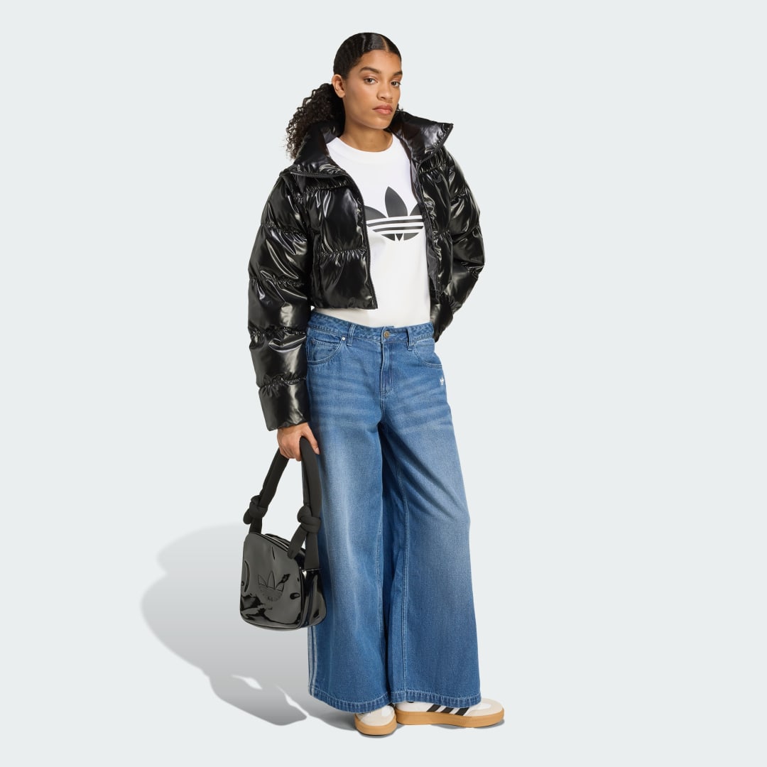 Adidas Essentials Glossy 2-In-1 Cropped Pufferjack