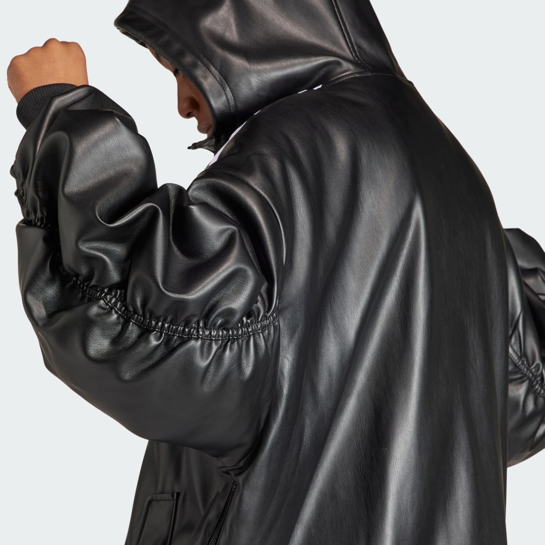 Adidas Originals Adilenium Oversized Faux Leather Jack