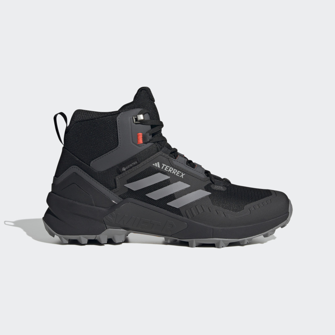 Image of adidas Terrex Swift R3 Mid GORE-TEX Hiking Shoes Core Black 10 - Men Hiking High Tops