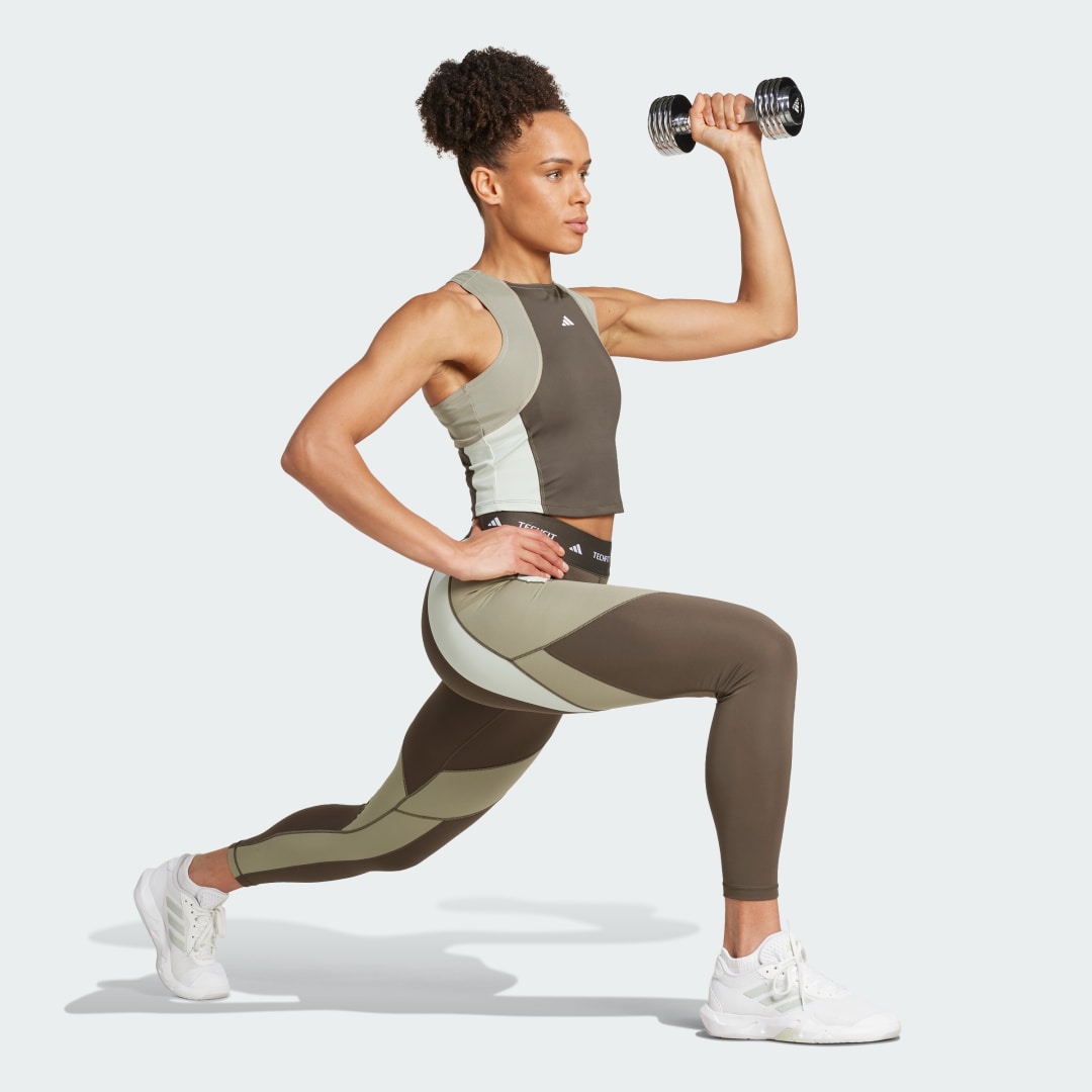 Adidas TECHFIT Colorblock Training Crop Tanktop