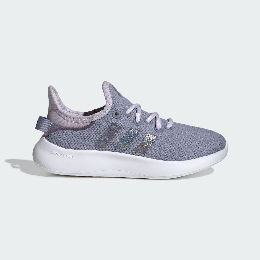 Image of adidas Cloudfoam Pure Shoes Kids Silver Violet 13K - kids Lifestyle,Running Athletic & Sneakers