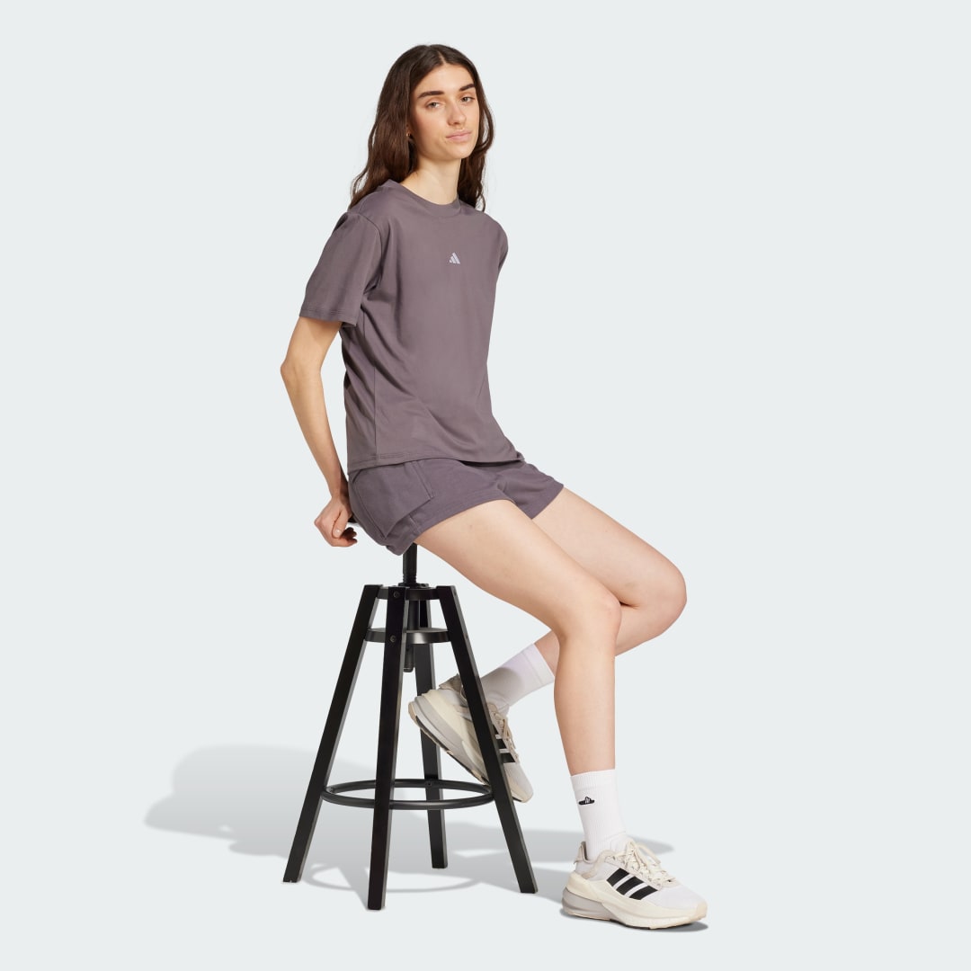 Adidas Essentials Small Logo French Terry Cargo Short