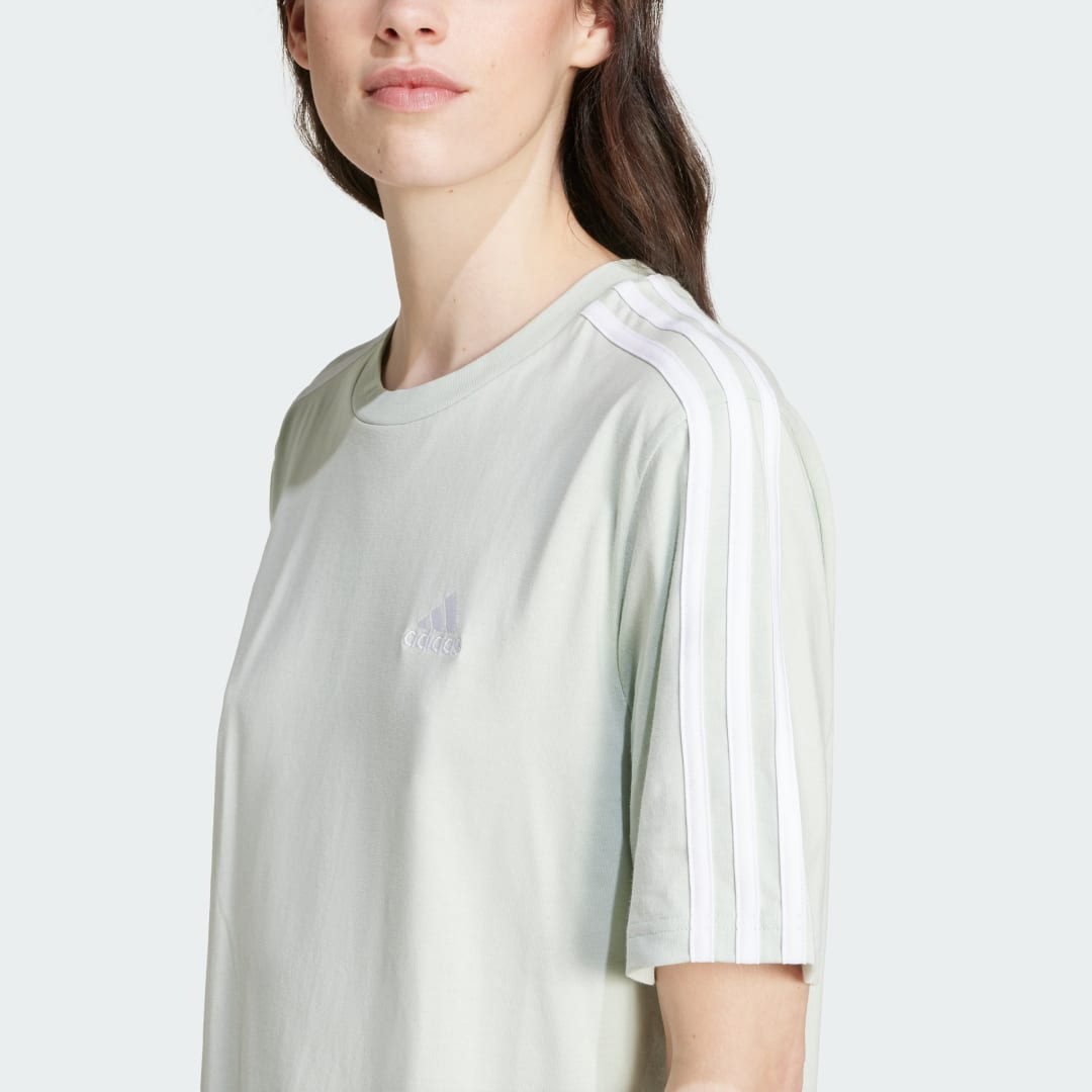 Adidas Essentials 3-Stripes Single Jersey Boyfriend T-shirtjurk