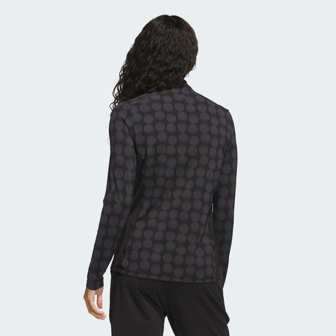 Adidas Ultimate365 Printed Mock Poloshirt met Korte Rits