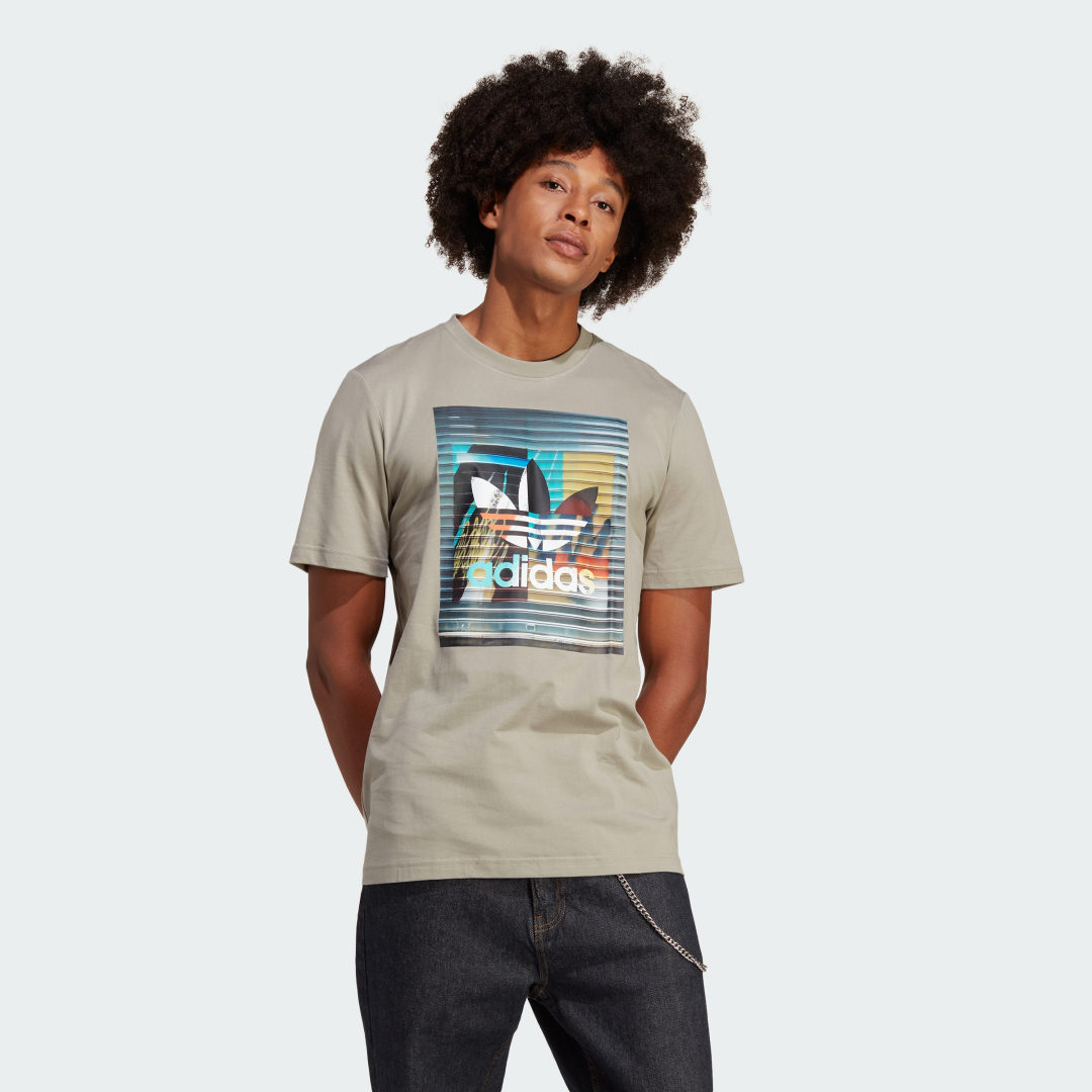 

adidas Polera Off the Grid Estampada Polera Off the Grid Estampada Hombre  - Hombre Originals, Plata pebble