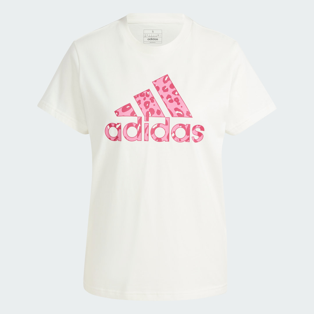 

adidas Playera Animal Graphic Print Mujer, Off blanco