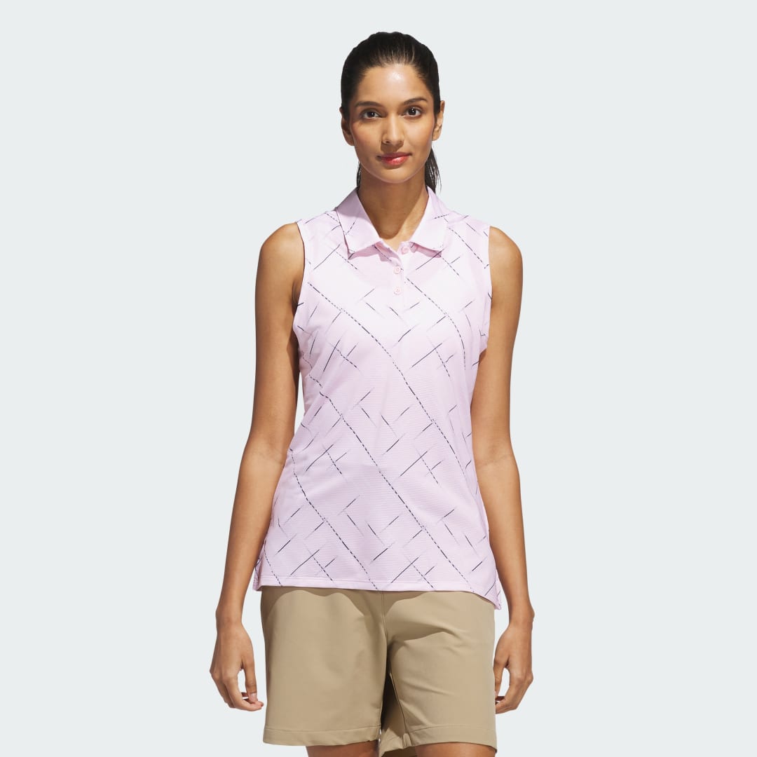Adidas Ultimate365 Printed Mouwloos Poloshirt