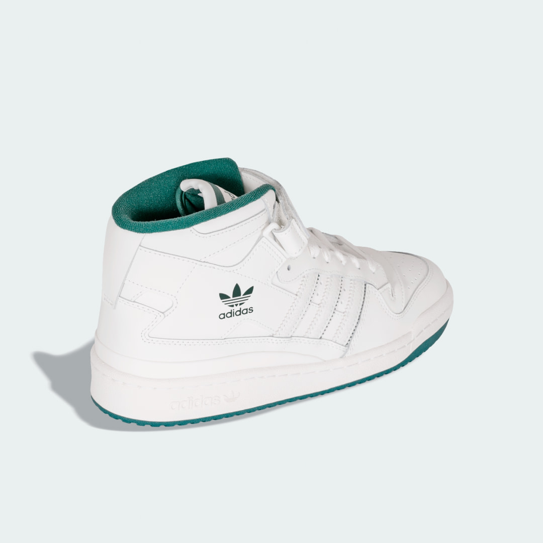 

adidas Forum MID Hombre, Blanco/collegiate verde/blanco