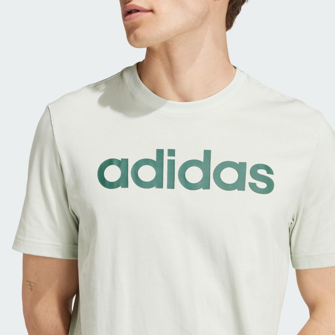 Adidas Essentials Single Jersey Linear Geborduurd Logo T-shirt