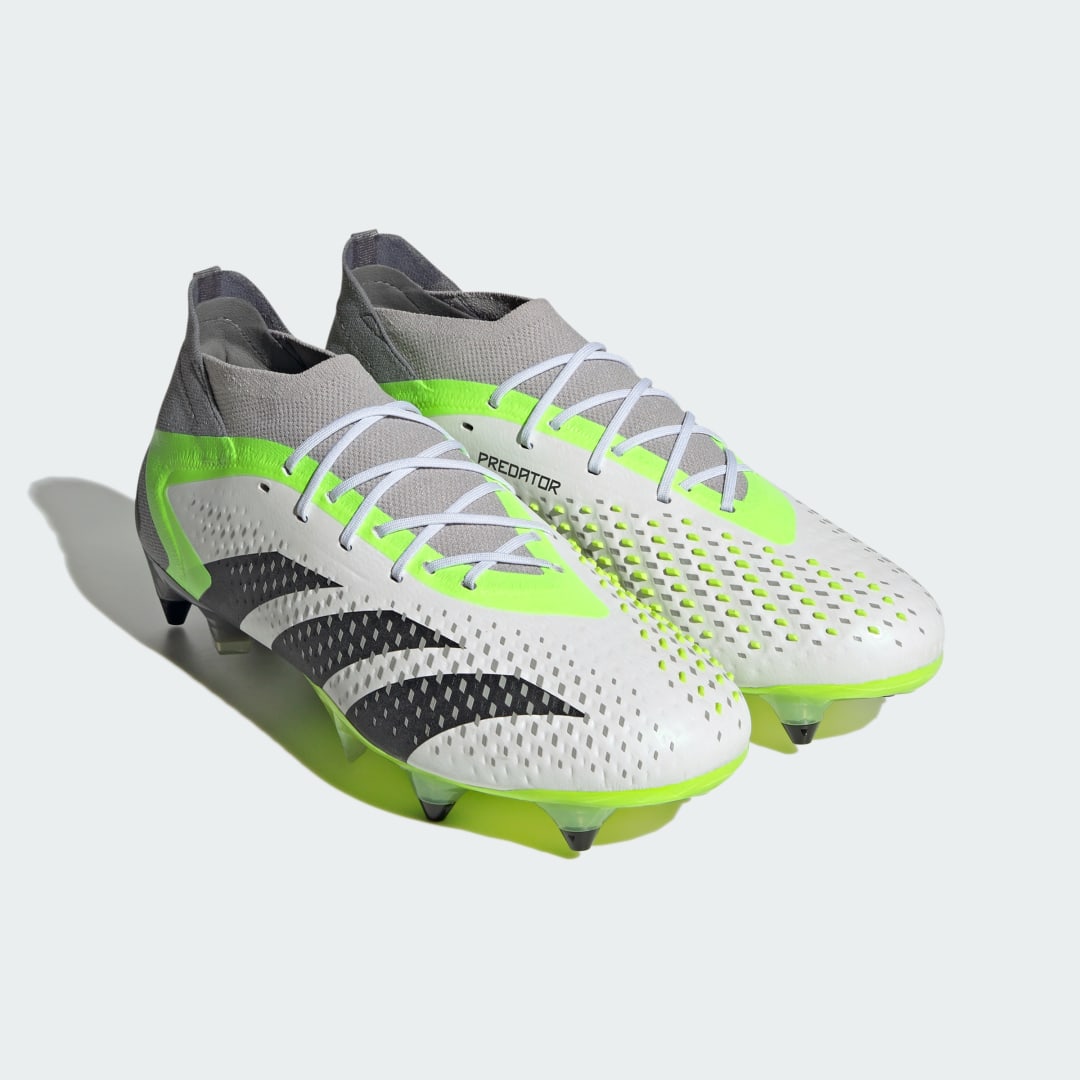 

adidas Tenis de Futbol Predator Accuracy. 1 SG Unisex, Blanco/negro/lucid lemon