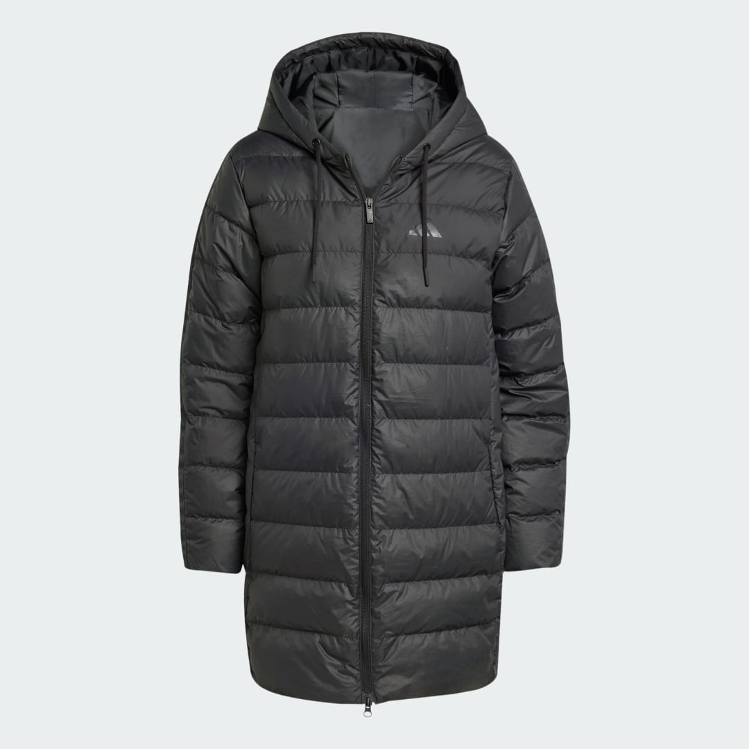 Adidas Essentials CLIMAWARM 3-Stripes Light Down Parka met Capuchon