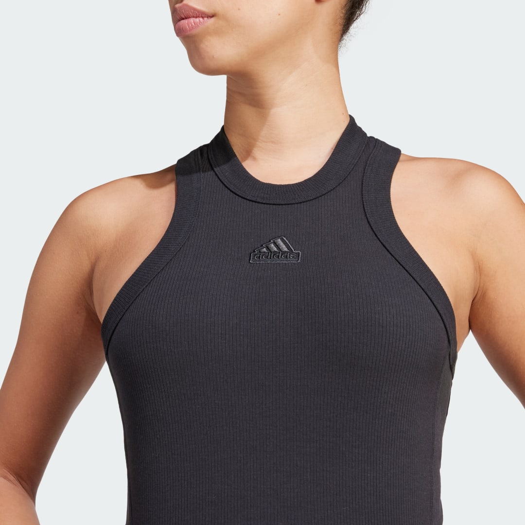 Adidas Lounge Ribbed Crop Tanktop