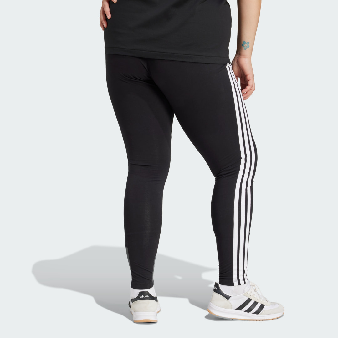 Adidas Essentials 3-Stripes Katoenen Legging (Grote Maat)