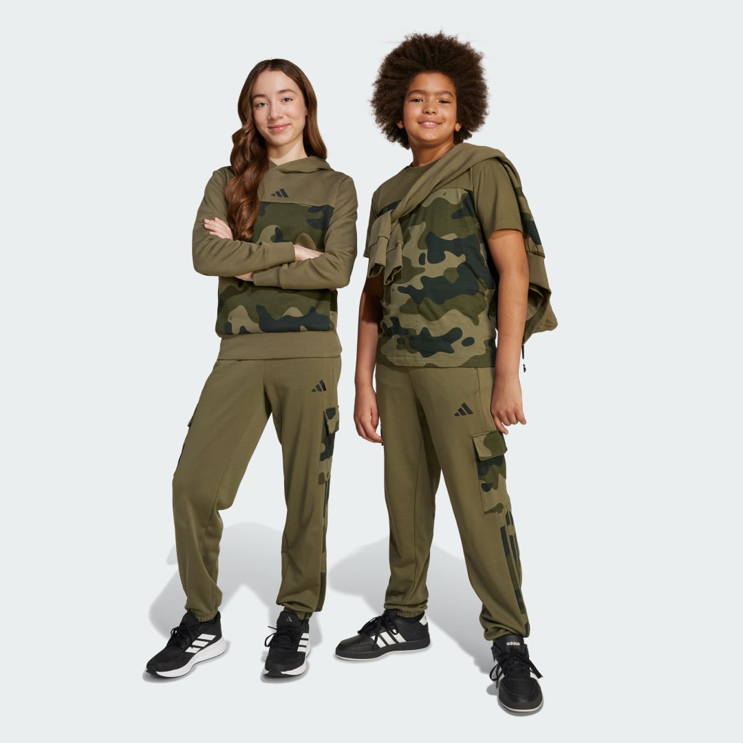 Pantalon cargo en molleton basique de saison pour enfants - vue 5