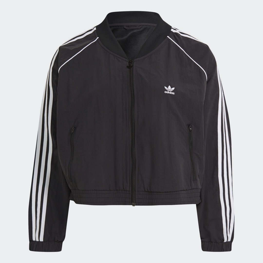 SST adidas женская черная олимпийка