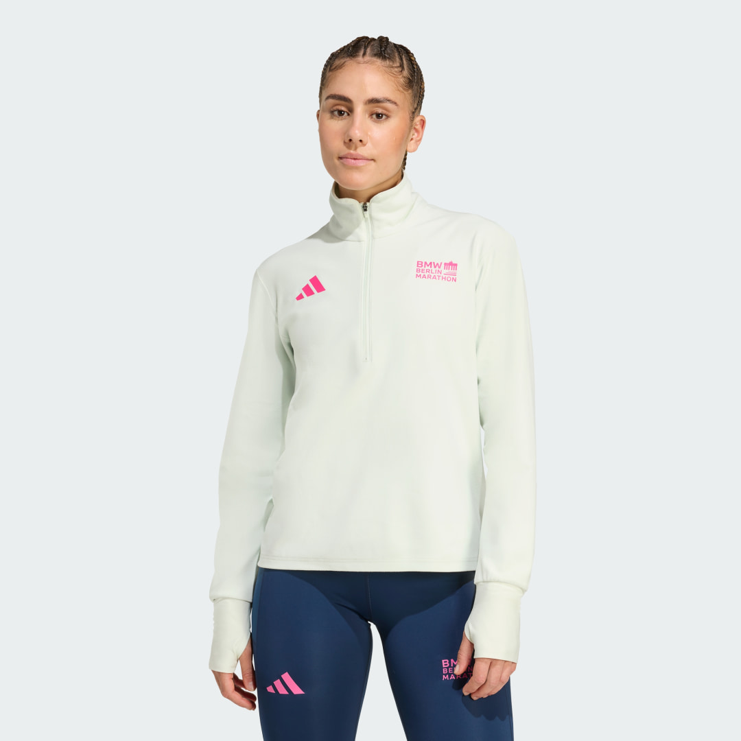 Image of T-shirt BMW Berlin-Marathon 2025 a maniche lunghe e mezza zip cod002