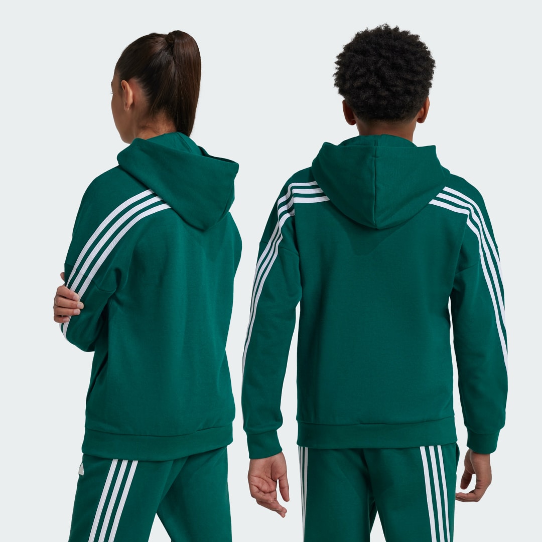 Adidas Future Icons 3-Stripes Ritsjack met Capuchon