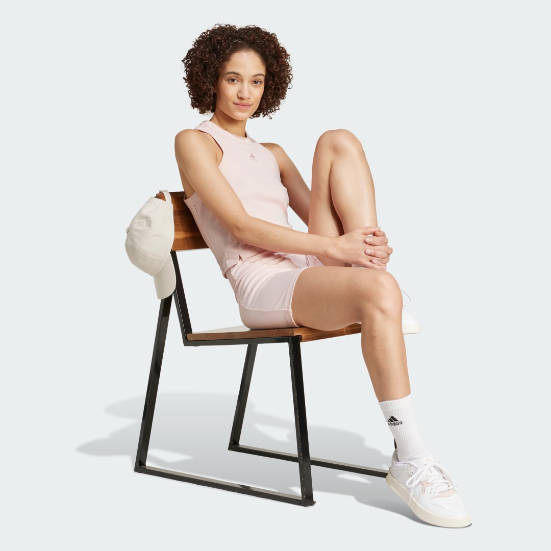 Adidas Lounge Ribbed Crop Tanktop