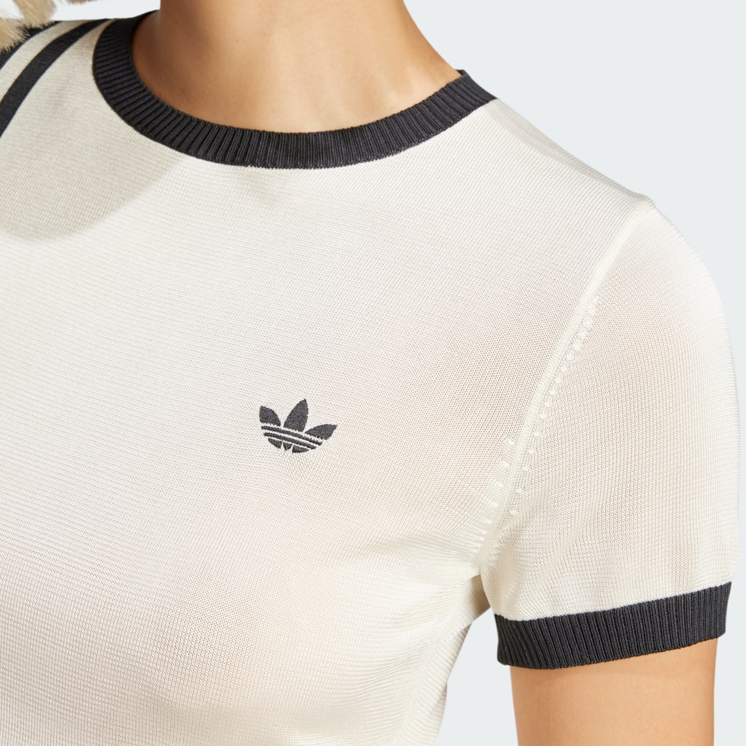 Adidas Knitted 3-Stripes Short T-shirt