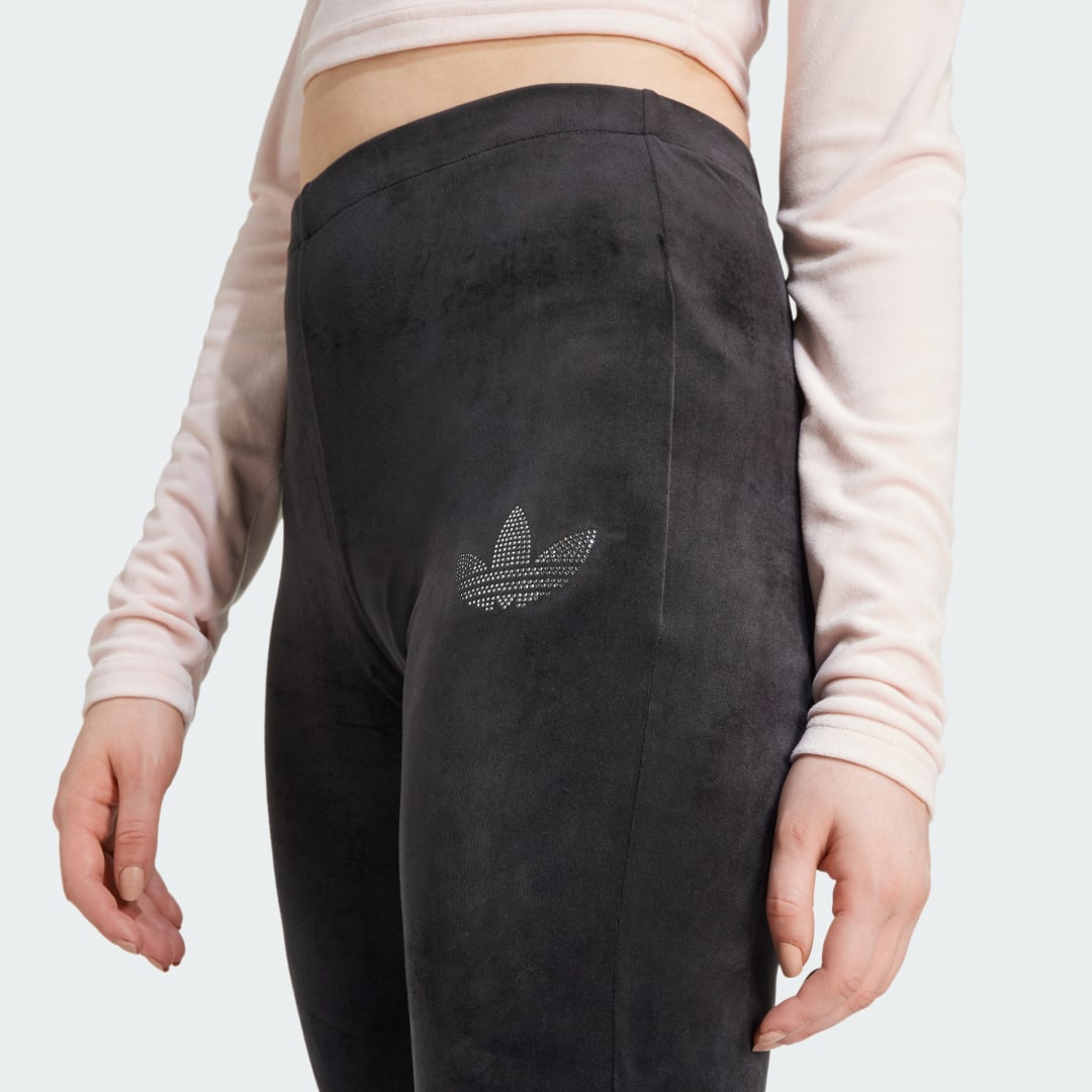 Adidas Velvet Broek met Rhinestone Trefoil