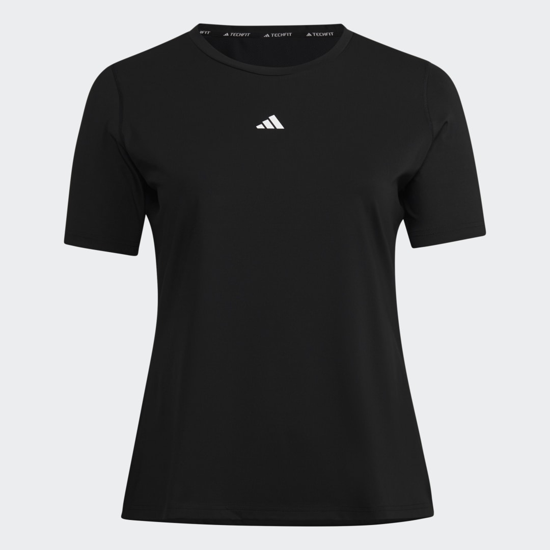

adidas Playera de Entrenamiento Techfit de Manga Corta Mujer, Negro/blanco