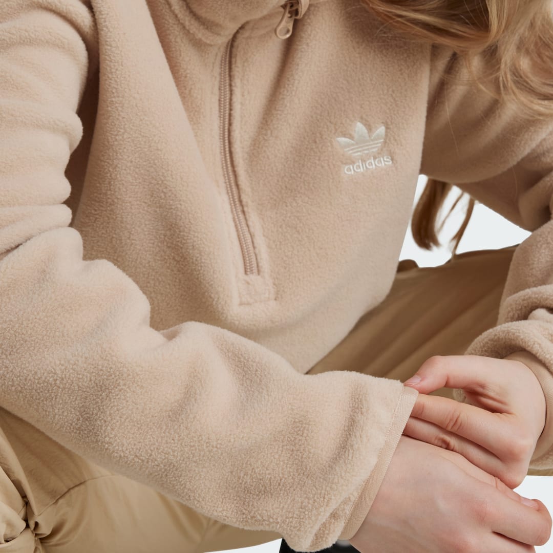 Adidas Polar Fleece Sweatshirt met Halflange Rits Kids