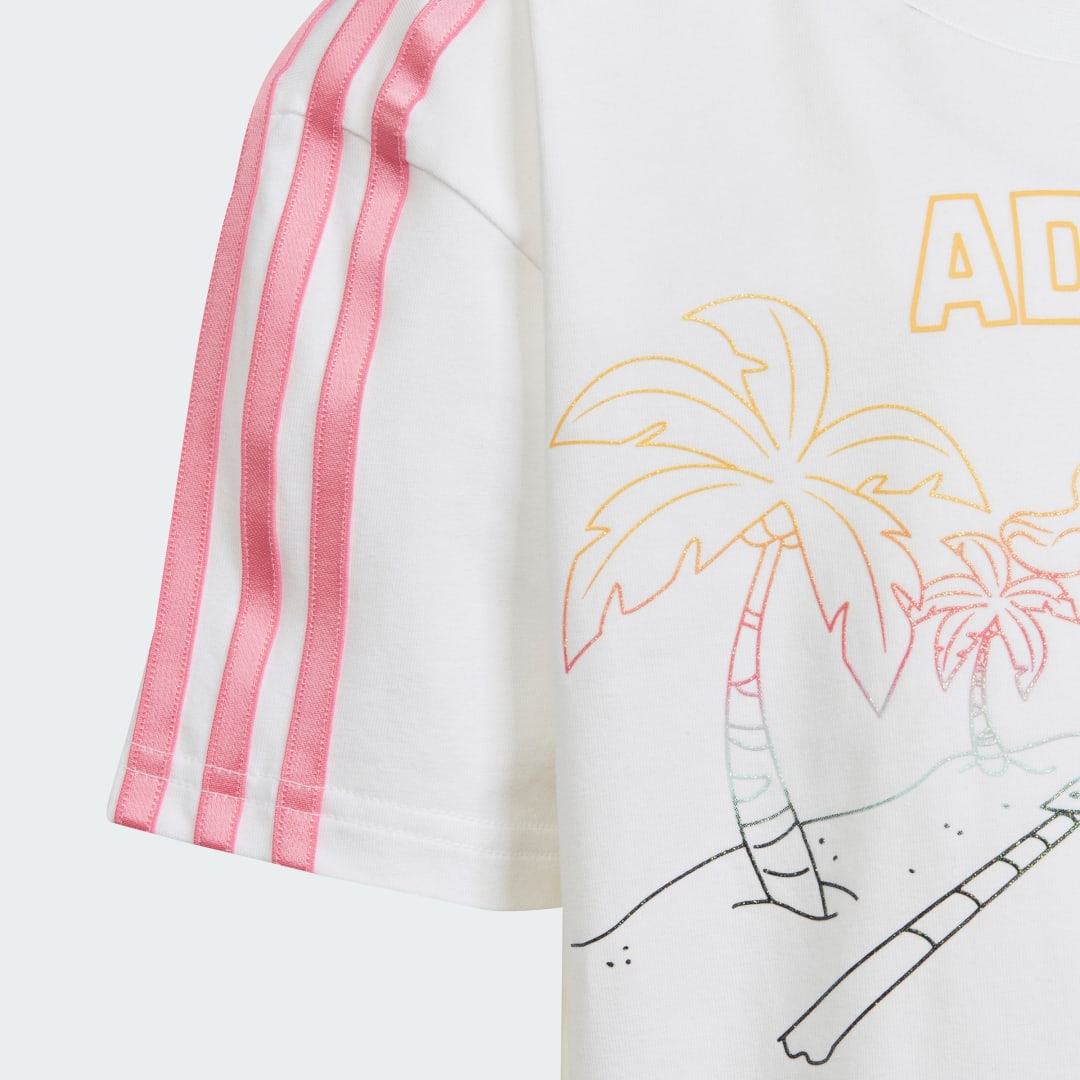 

adidas Playera Adidas x Disney Minnie Mouse Niño, Blanco/bliss rosa/multicolor