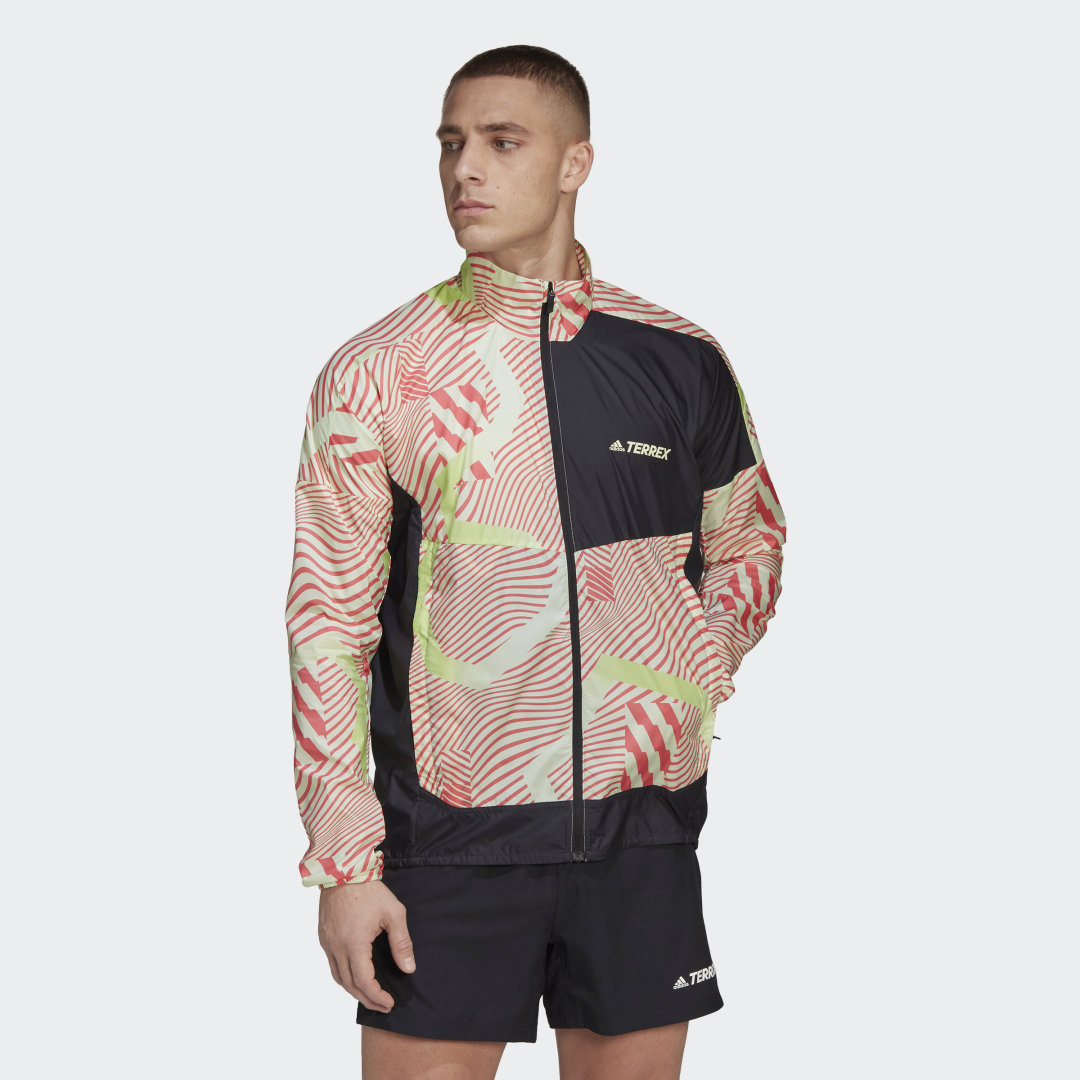 

adidas Rompevientos Terrex Trail Running Estampado Hombre, Almost lime/negro