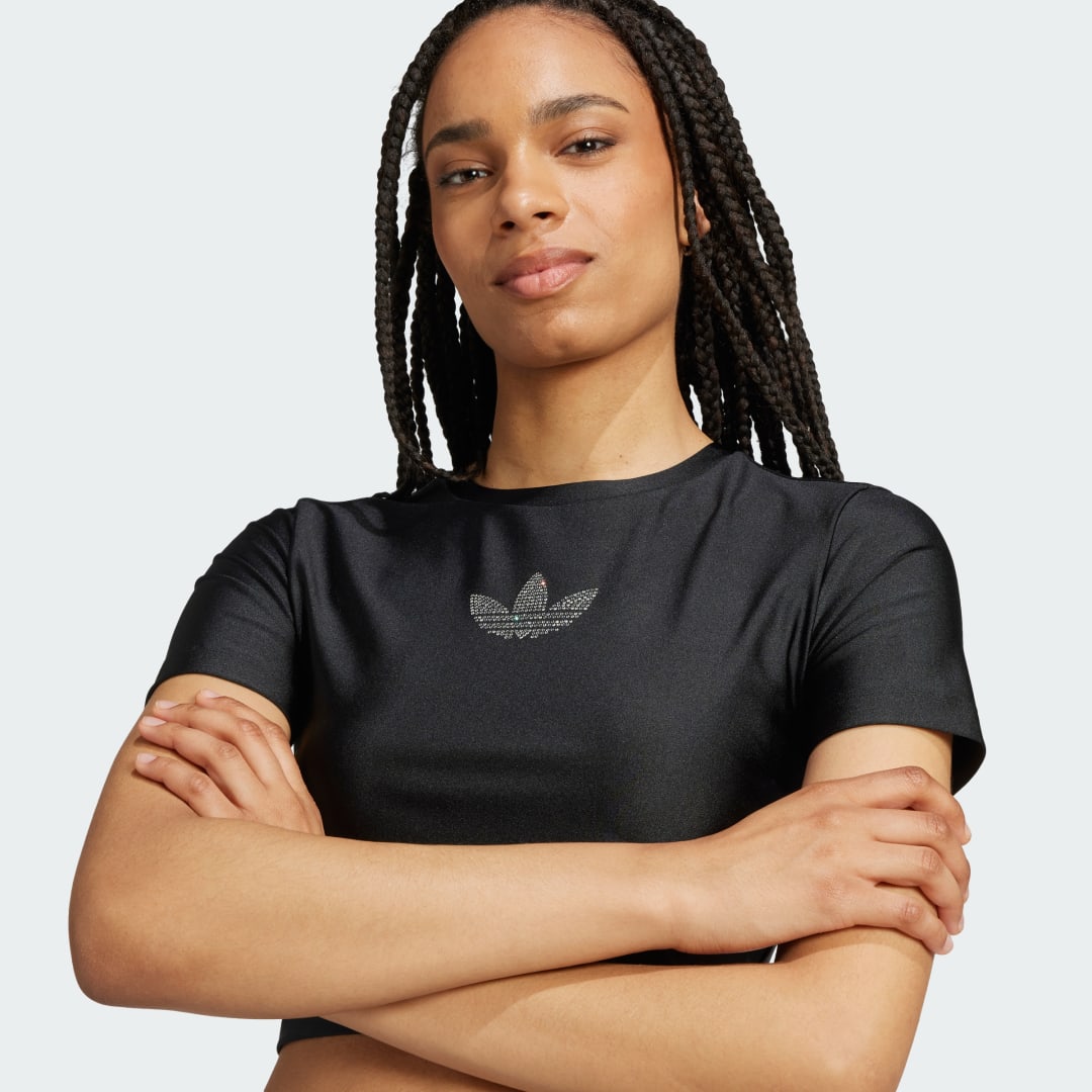 Adidas Rhinestone Trefoil T-shirt