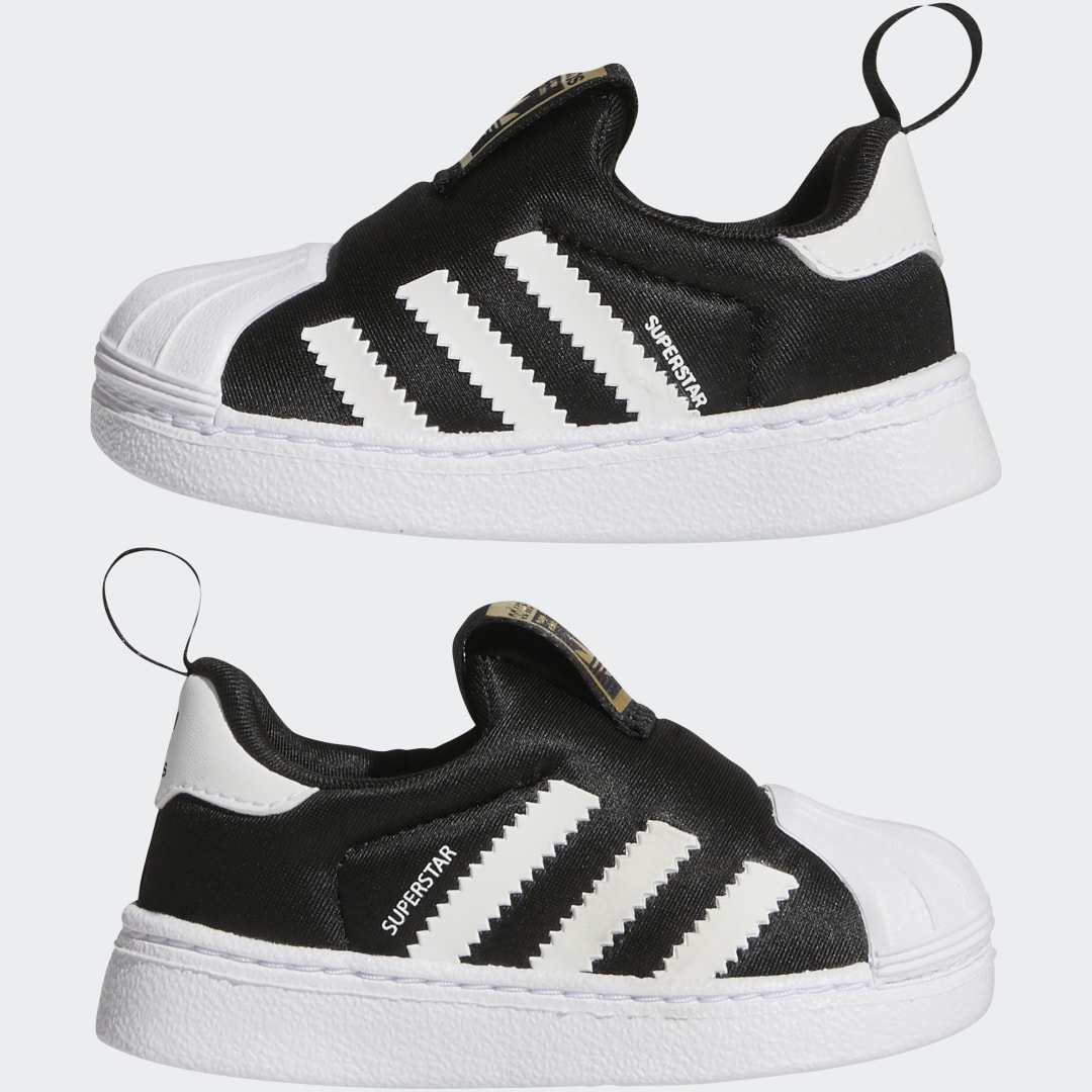 

adidas Tenis Superstar 360 Niño, Negro/blanco/oro gris