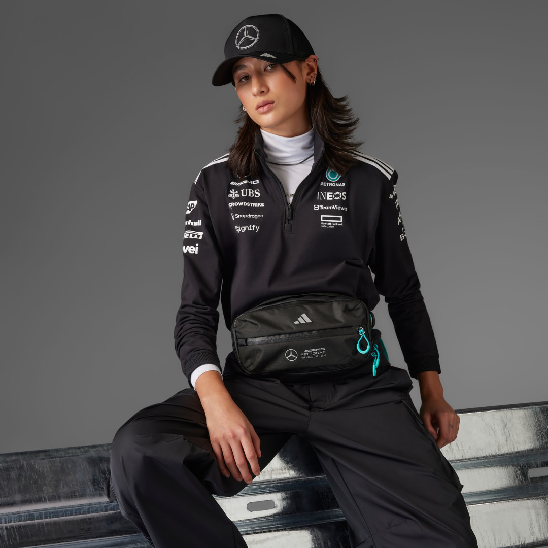Adidas Mercedes AMG Petronas Formula One Team Sweatshirt met Korte Rits