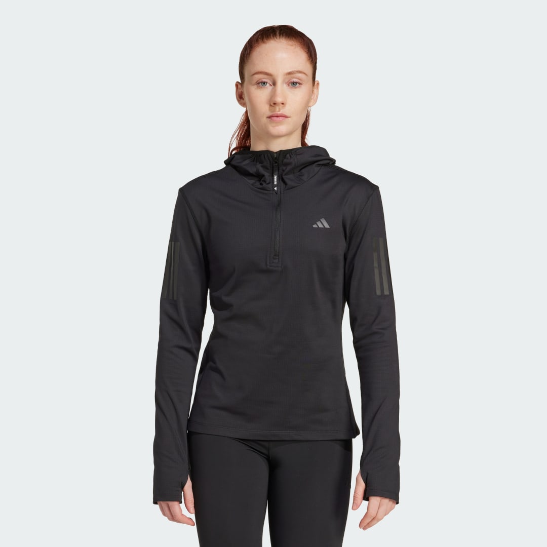 Adidas Own The Run Winterized Hoodie Met Halve Rits