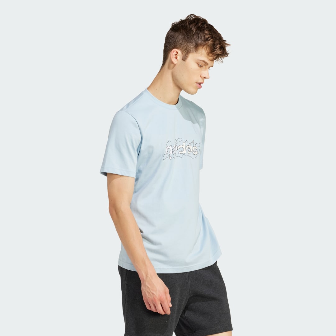 Thumbnail - Illustrated Linear Graphic T-Shirt