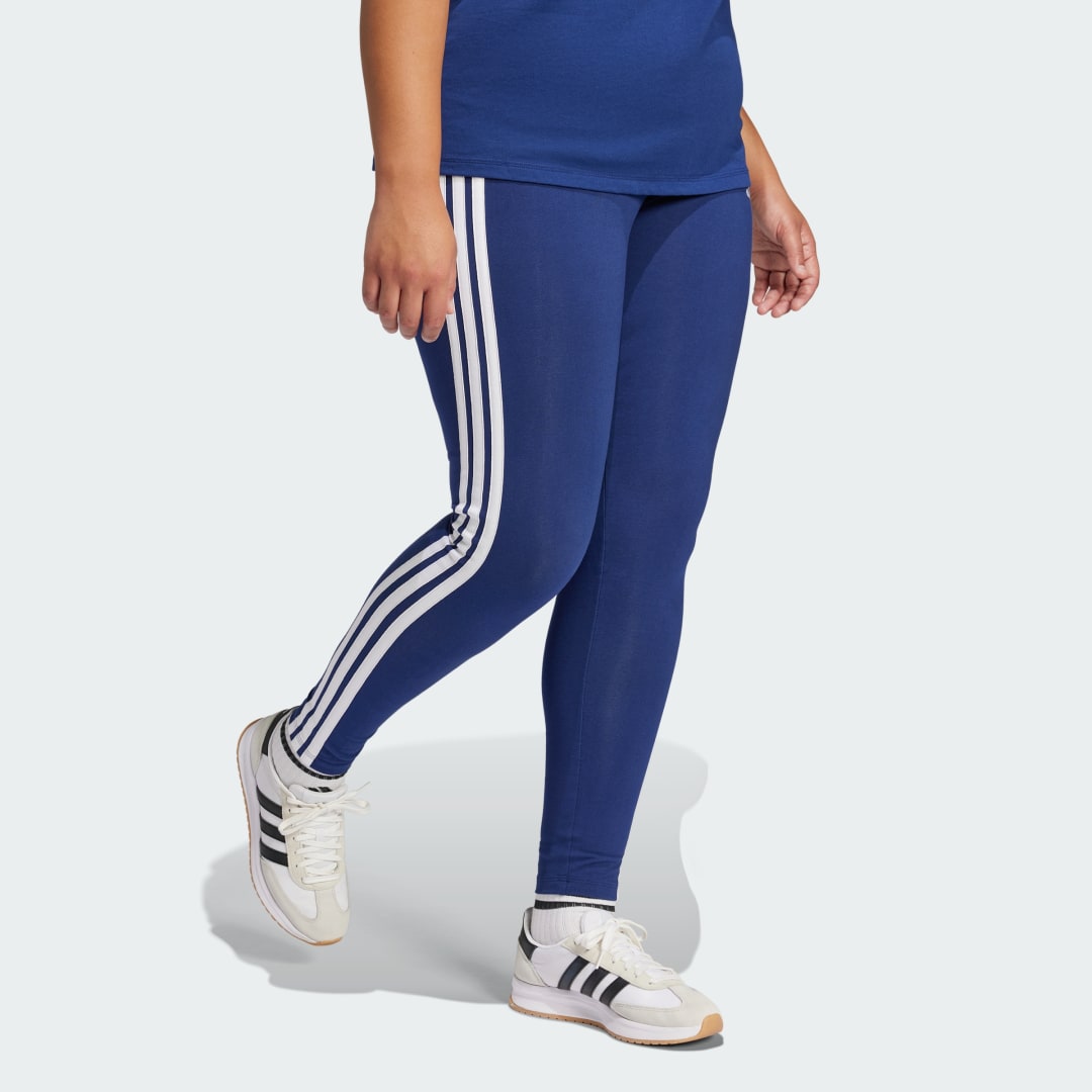 Adidas Essentials 3-Stripes Katoenen Legging (Grote Maat)