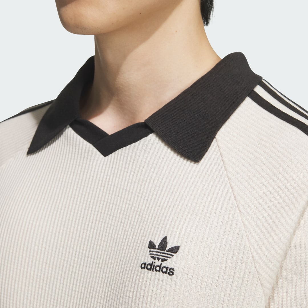 Adidas Waffle Poloshirt met Korte Mouwen