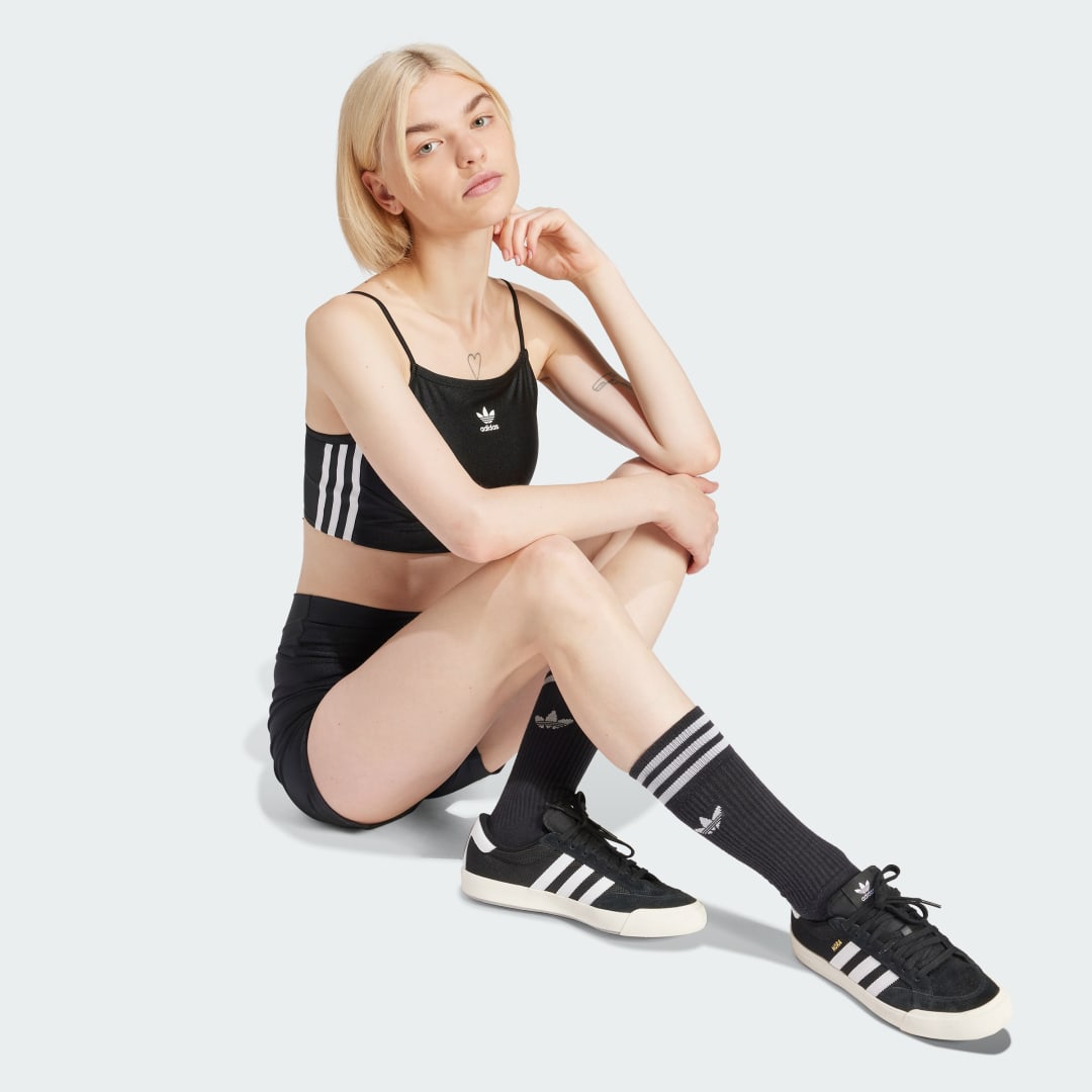 

adidas Top Deportivo 3 Rayas Mujer, Negro
