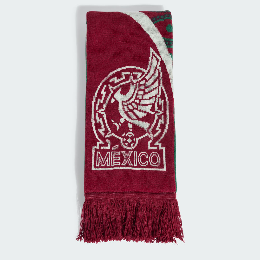 Image of adidas Mexico Soccer Scarf Team Coll Burgundy 2 M/L - Soccer Scarves