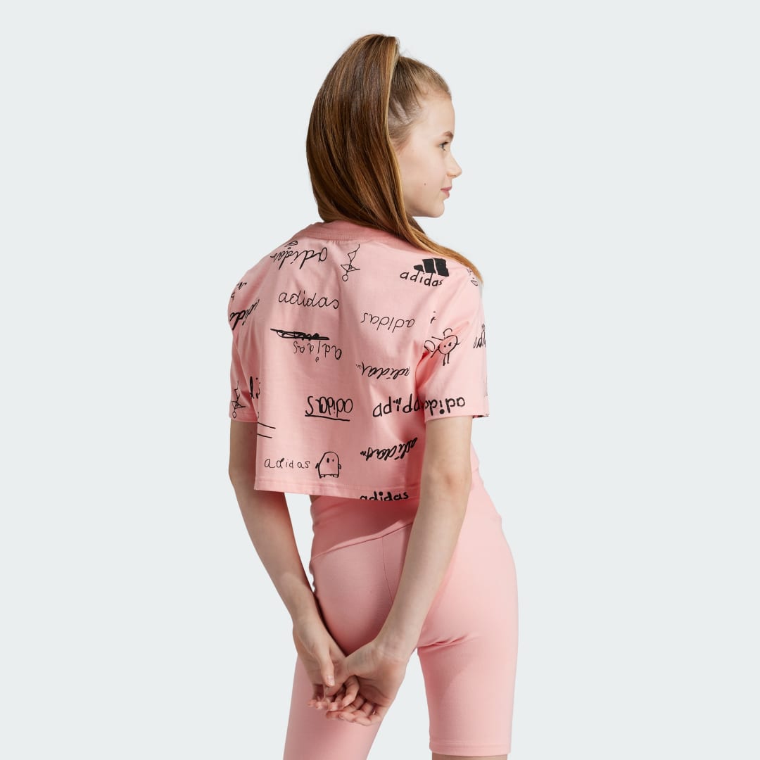 Thumbnail - Brand Love Cropped Kids T-Shirt