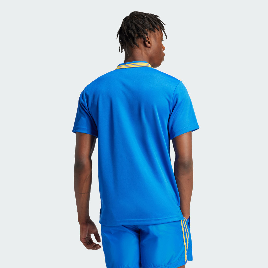 

adidas Playera Polo Hombre, Azul