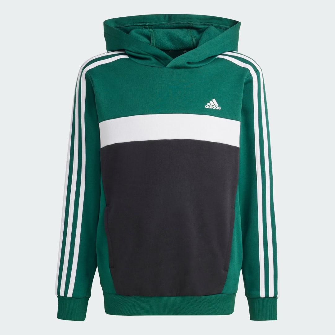 Adidas Tiberio 3-Stripes Colorblock Fleece Hoodie Kids